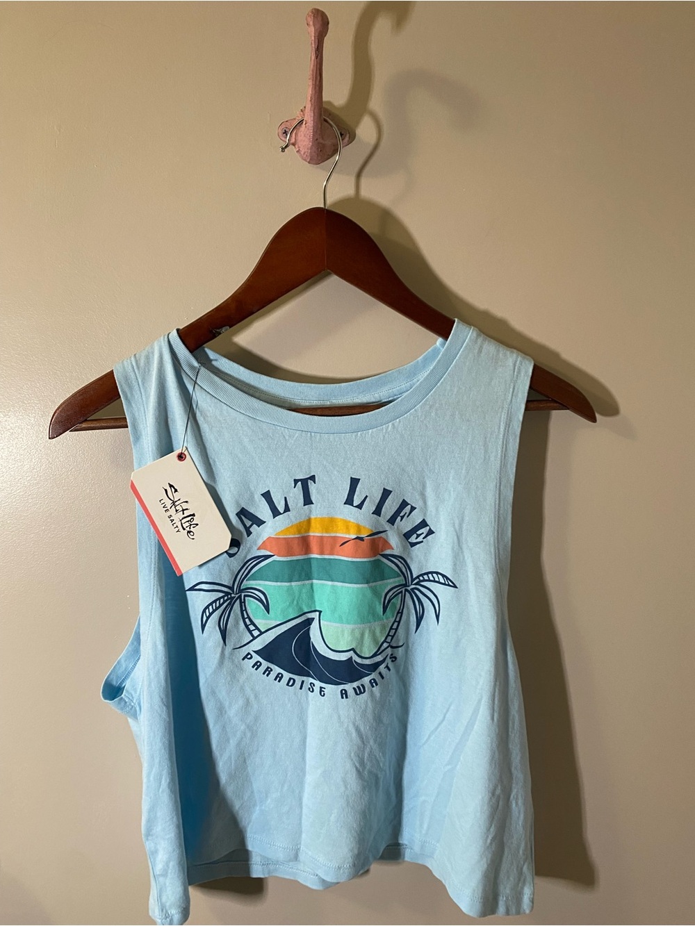 Salt Life Light Blue Graphic Tank Top